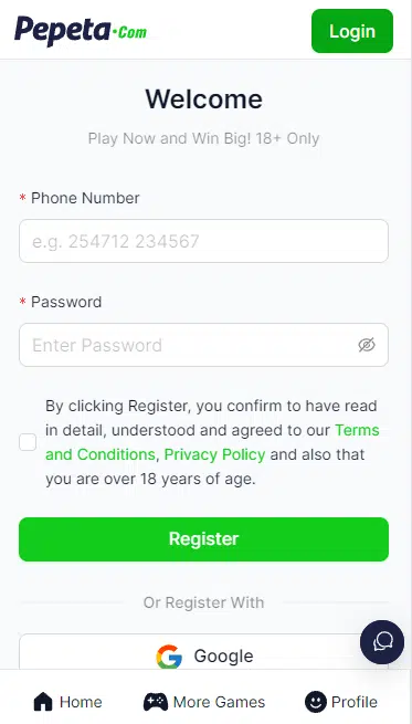 How to Register in Pepeta